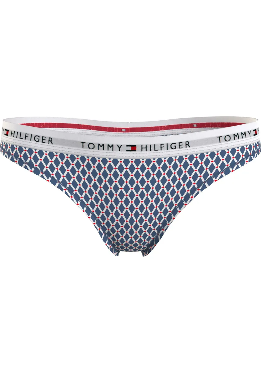 

Tommy Hilfiger Underwear Трусики "THONG PRINT", с надписью-логотипом, синий