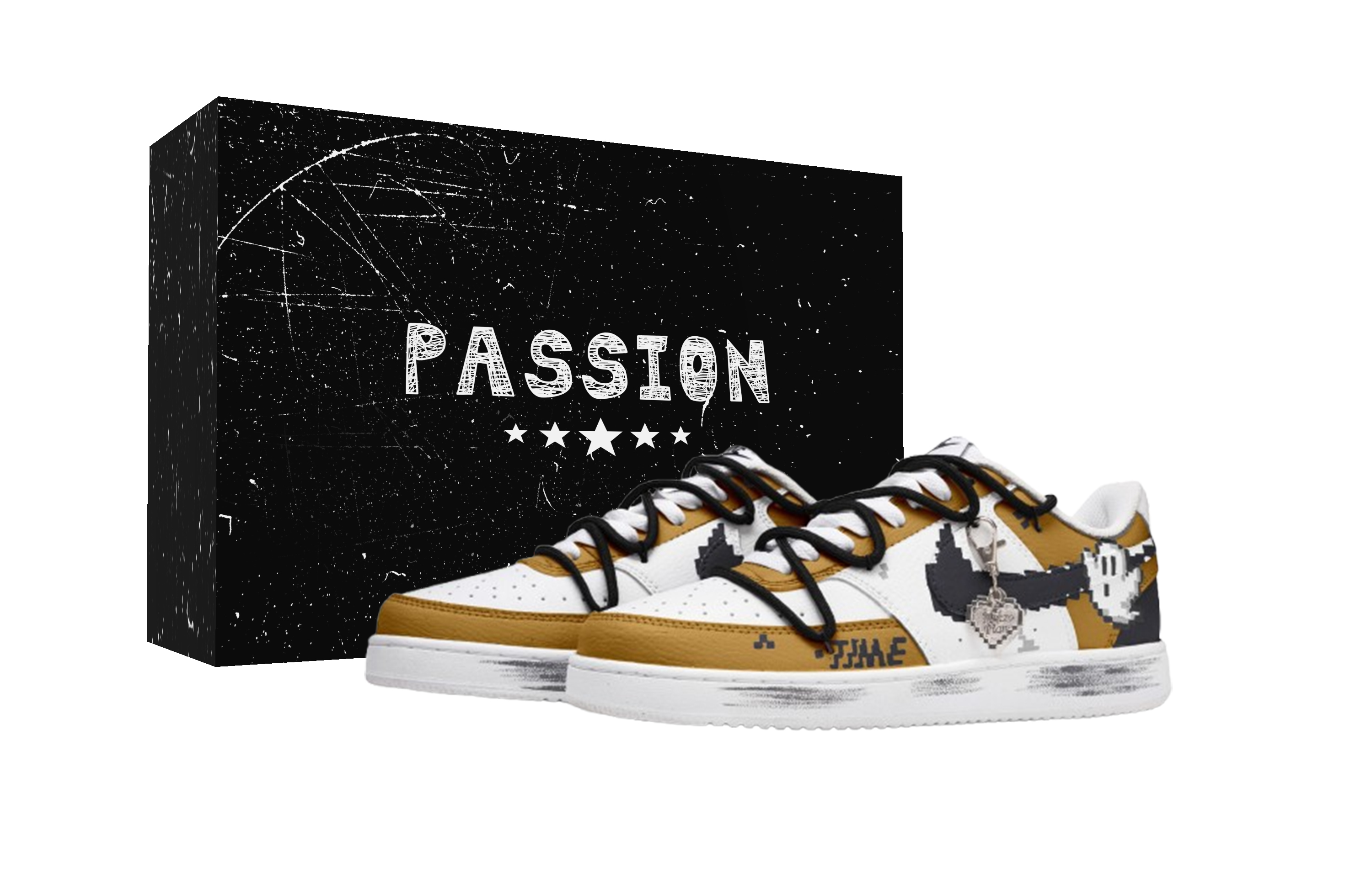 Nike Кроссовки Court Vision 1 Desert Guardian Box с низким верхом, устойчивые к истиранию, унисекс, желтые, белые