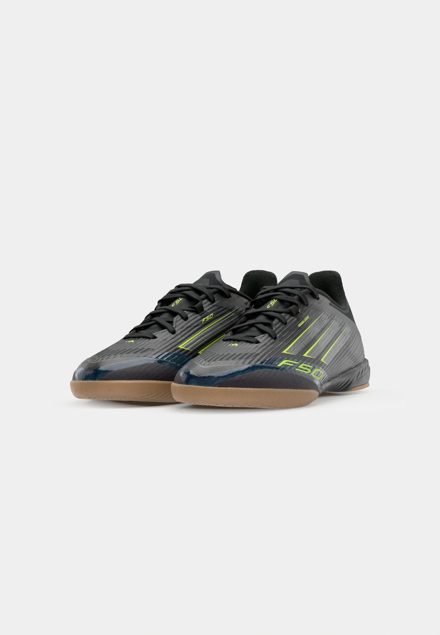 Кроссовки Adidas Performance F50 LEAGUE INDOOR FOOTBALL BOOTS, Core Black/Iron Metallic/Lucid Lemon/Black — фото 4