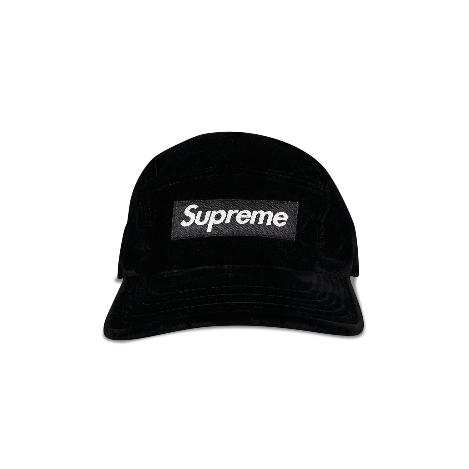 

Бархатная кепка Supreme, черная