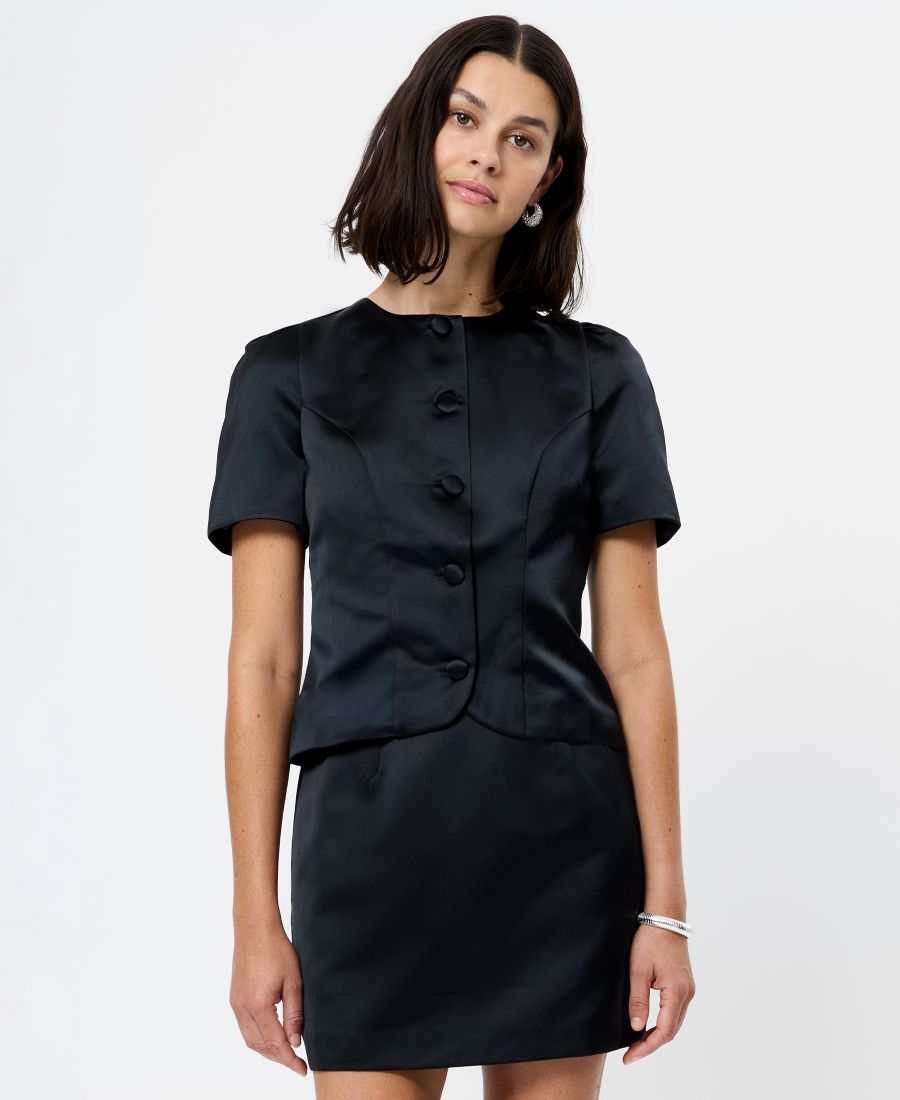 

Женская блузка Jaxon с пышными рукавами French Connection, Black