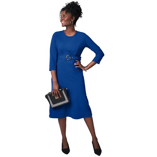 

Женское платье из крепа с поясом, plus size Jessica London