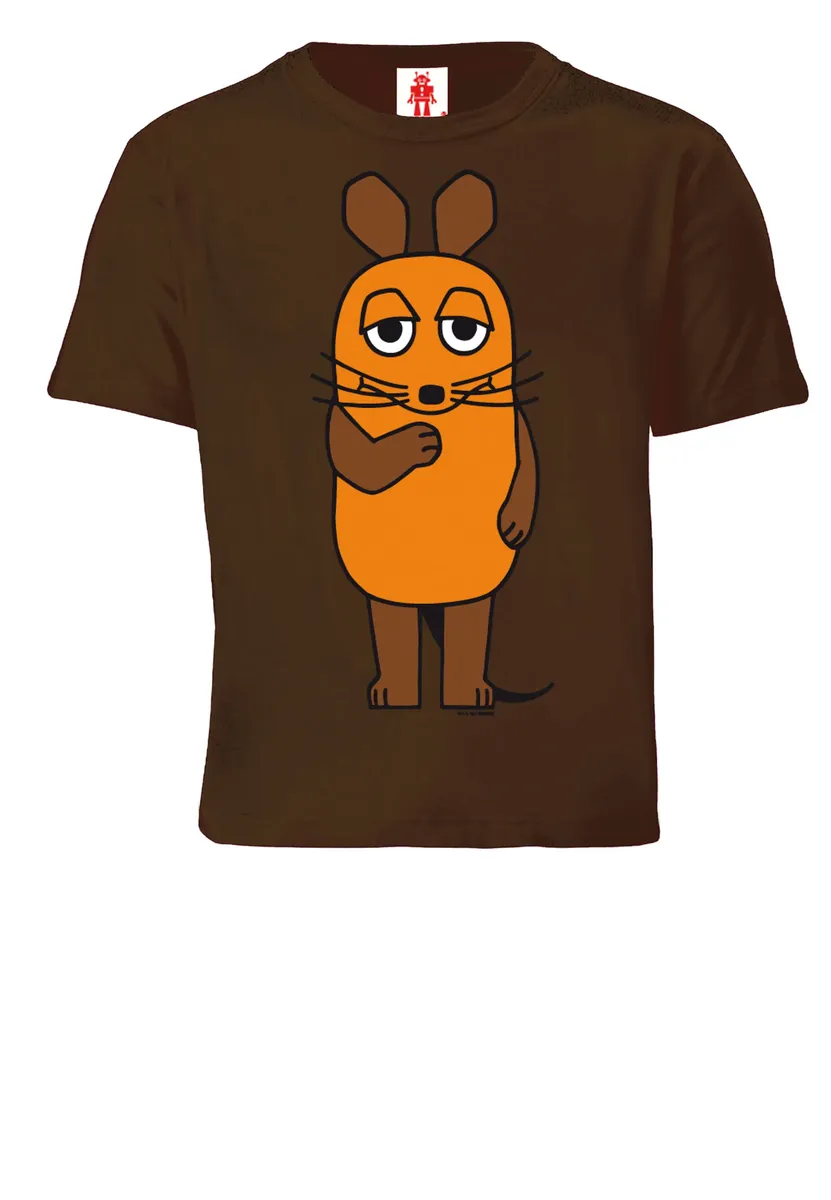 Logoshirt Футболка "Sendung mit der Maus - Maus", с классным принтом, коричневый — фото 3