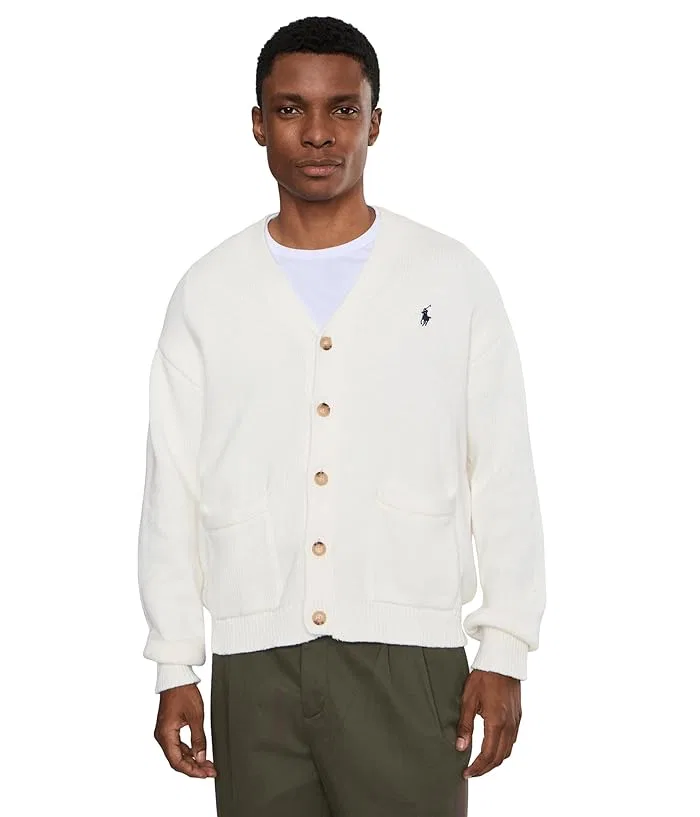 Кардиган из хлопка Relaxed Fit Polo Ralph Lauren, Deckwash White