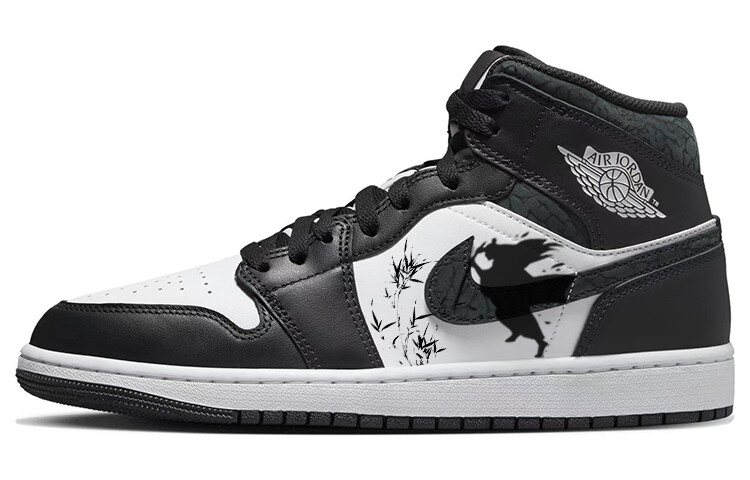 

Кроссовки Air Jordan 1 Vintage Basketball Shoes Men High-top Black/white, черный