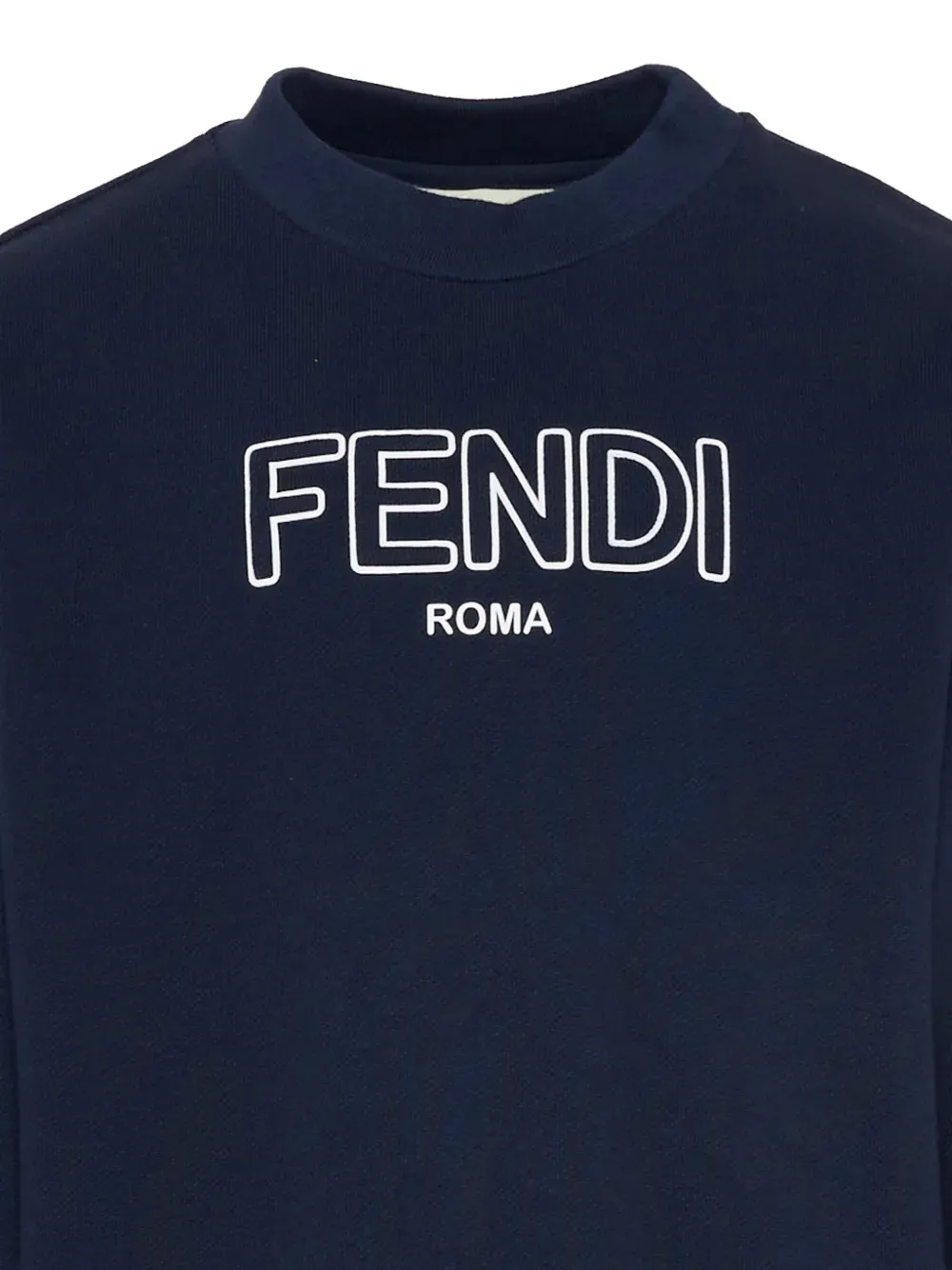 Свитшот с логотипом Fendi Kids, синий — фото 3
