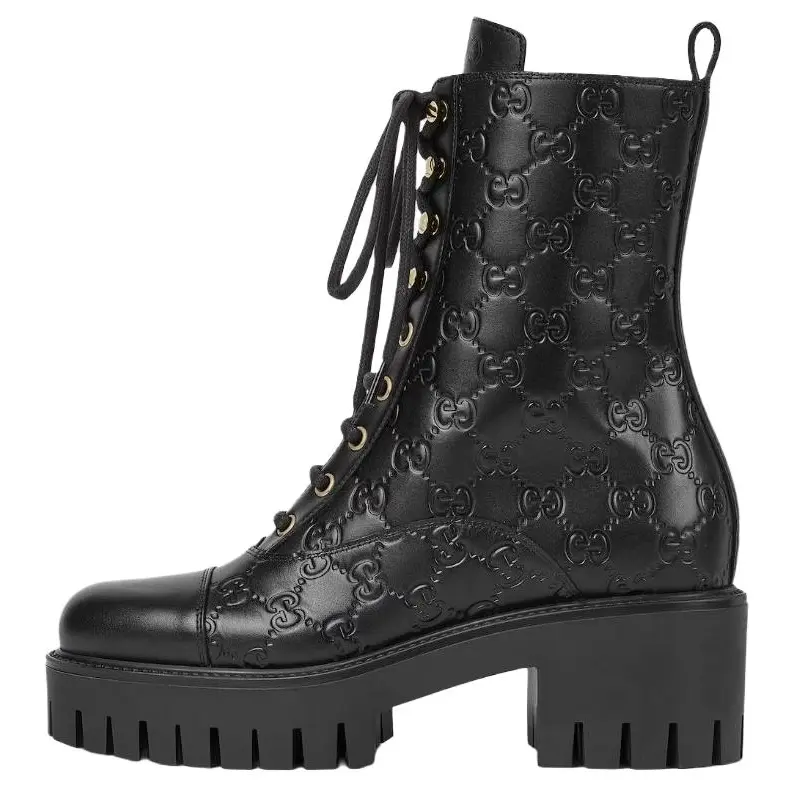 GUCCI Короткие ботинки Martin 5,8 см, женские, черные