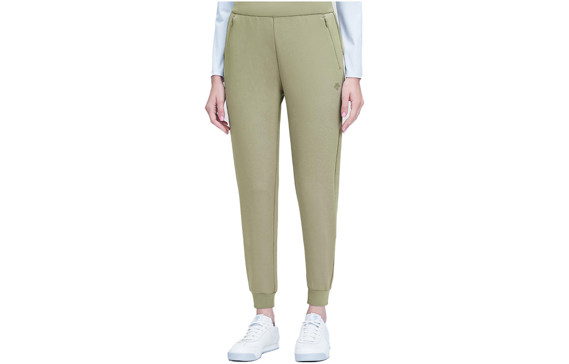 

Повседневные брюки женские умеренные с манжетами DESCENTE, хаки