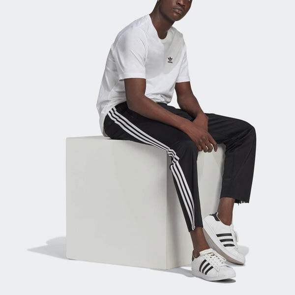 Спортивные штаны Men's adidas originals Logo Pattern Loose Straight Sports Pants/Trousers/Joggers Black, черный — фото 4