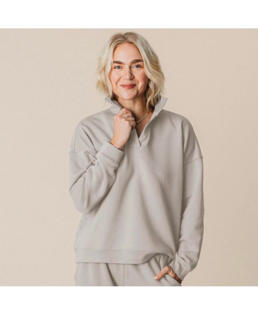 

Женская футболка-поло из органического хлопка с круглым вырезом Ocio, Stone