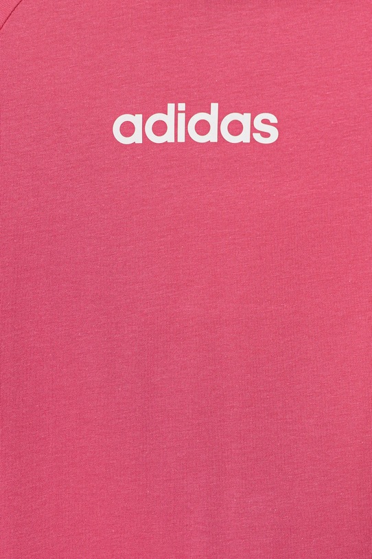Детская хлопковая футболка Adidas, розовый — фото 3