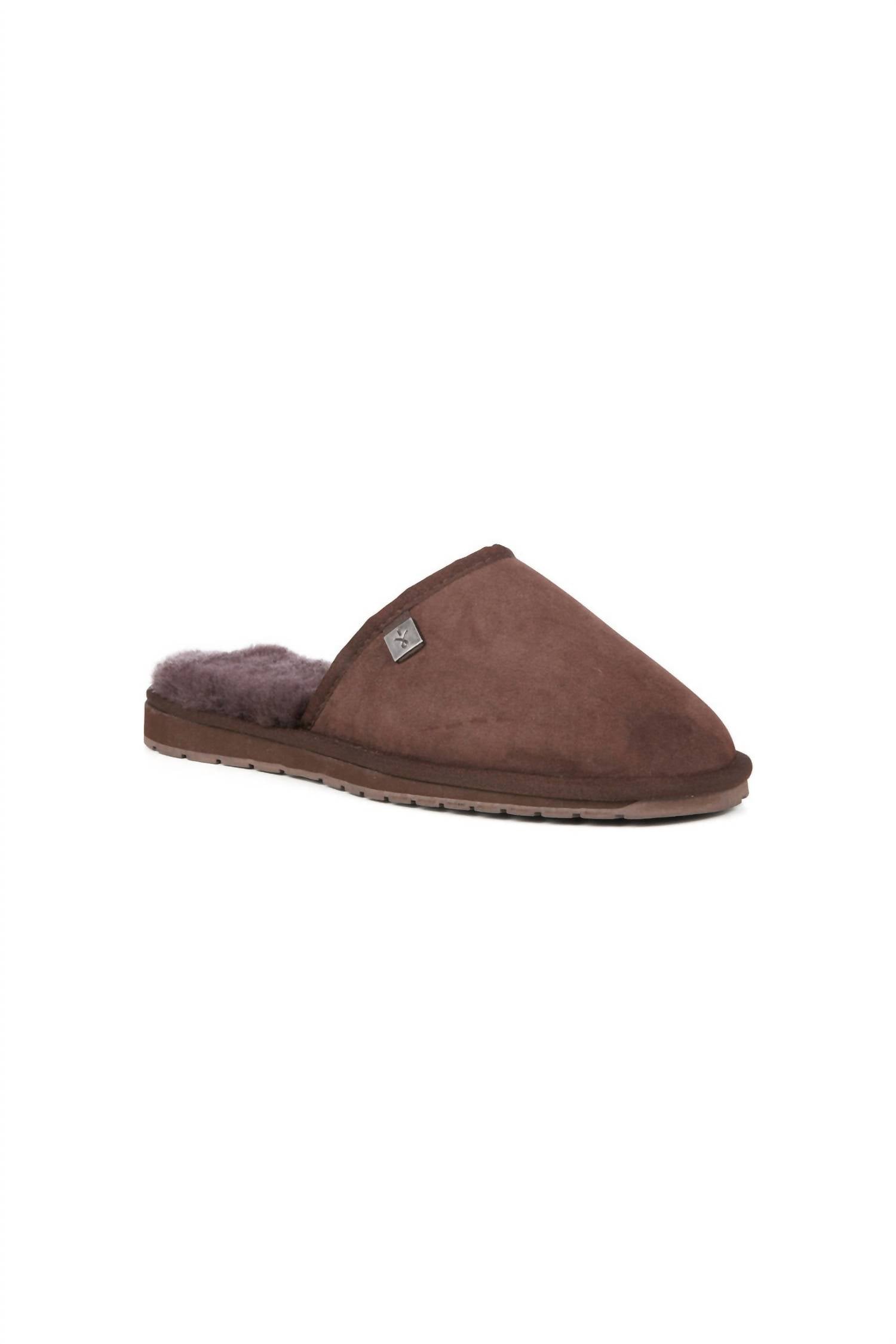 Женские платиновые тапочки Yamba Scuff в шоколадном цвете EMU Australia, цвет chocolate