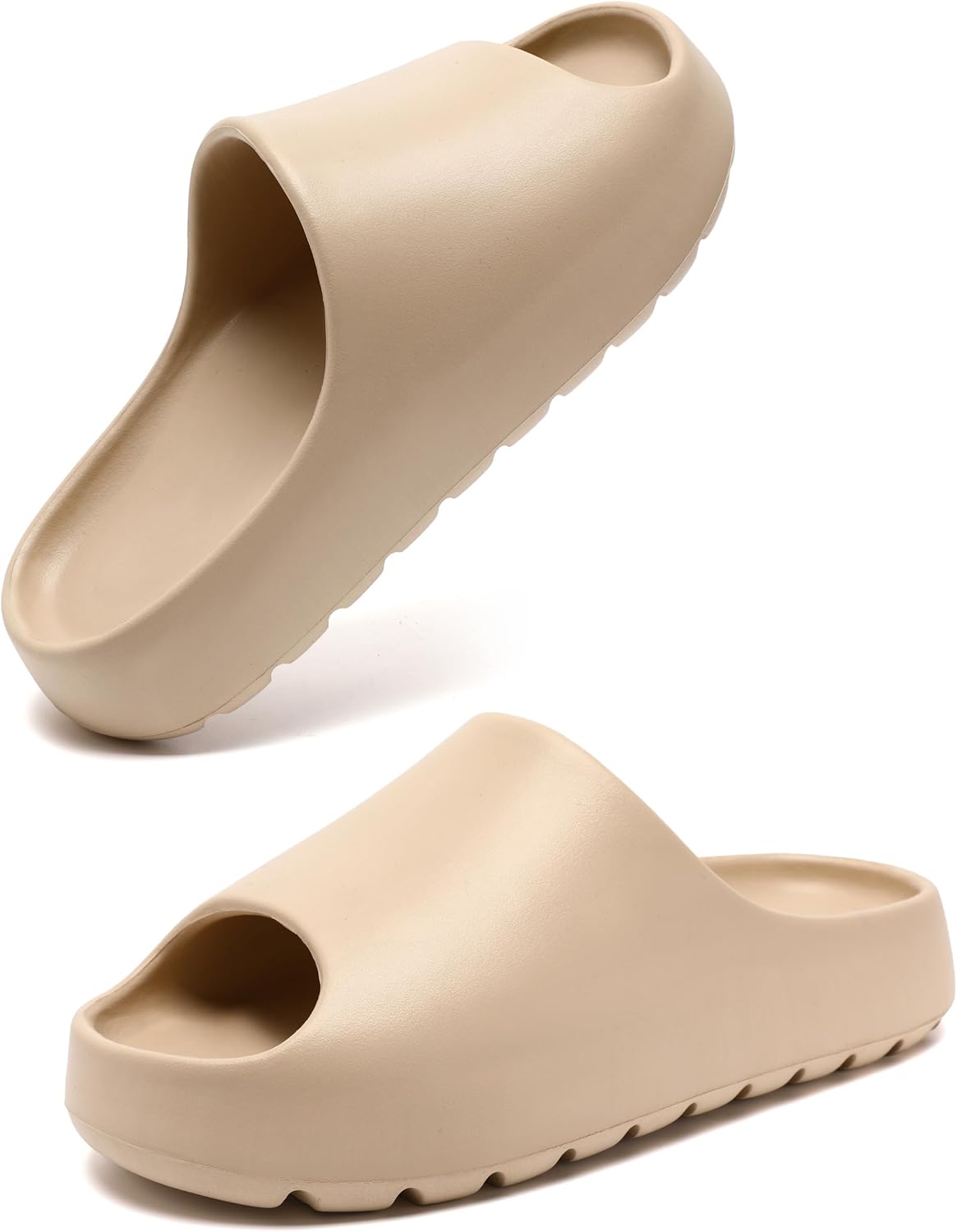 

Сандалии Cloud Slides для женщин и мужчин, удобные женские прогулочные сандалии, унисекс тапочки для душа с толстой подушкой, водонепроницаемые домашние сандалии-горки для дома и улицы Kiemorgy, Cream