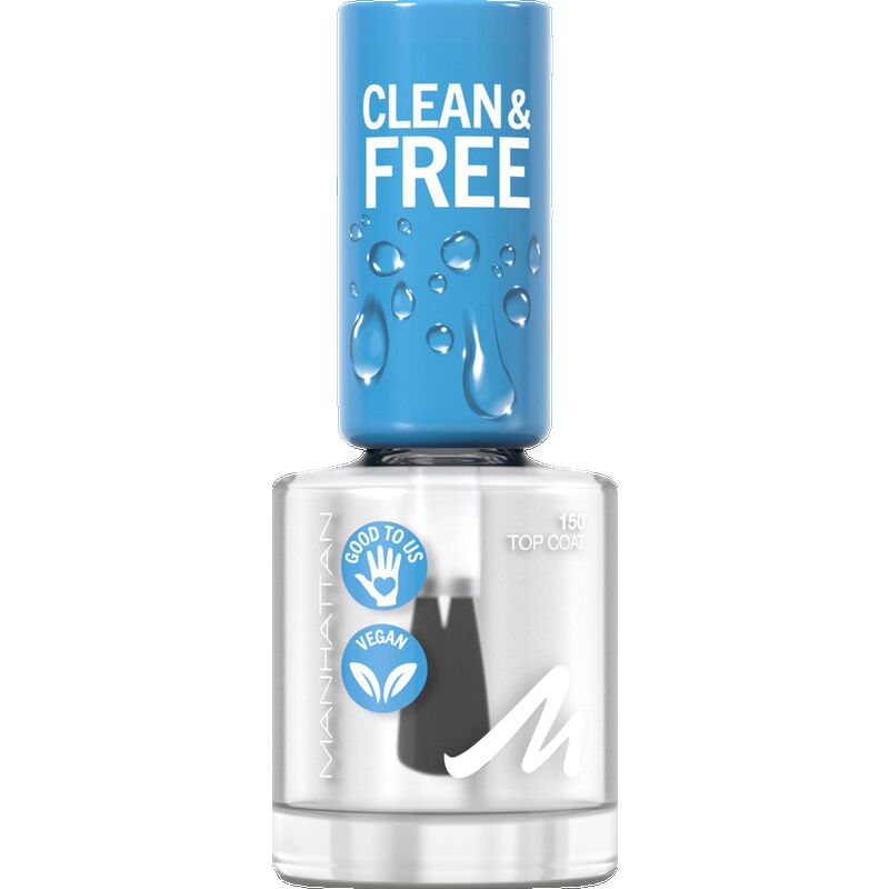 

Лак для ногтей Clean & Free 150 Top Coat Oxygen Wave Manhattan, 8 ml