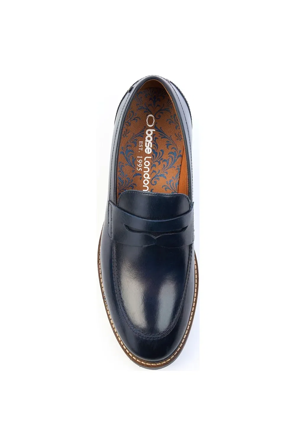 Лоферы Penny Loafer из кожи Base London, темно-синий — фото 4