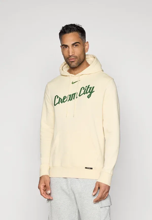 Толстовка Milwaukee Bucks City Edition Club Wear Nike Performance, плоский опал