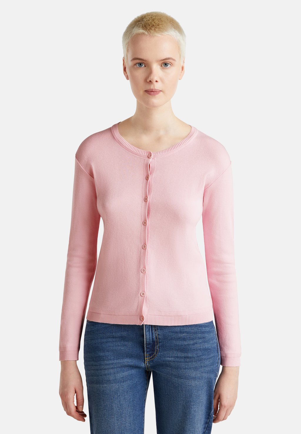 

Кардиган CREW NECK United Colors of Benetton, розовый