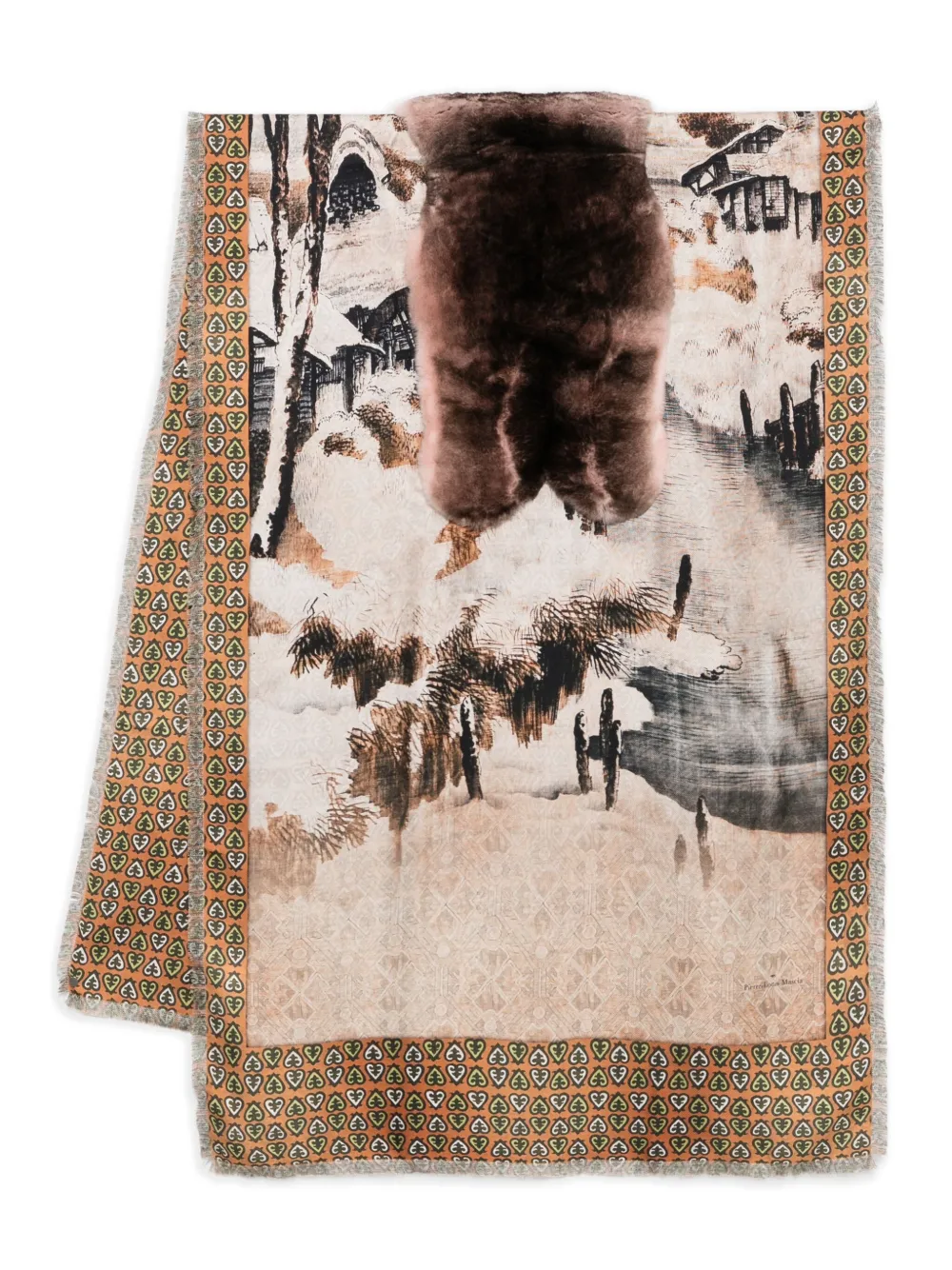 

Шелковый платок с принтом Pierre-Louis Mascia, нейтральный