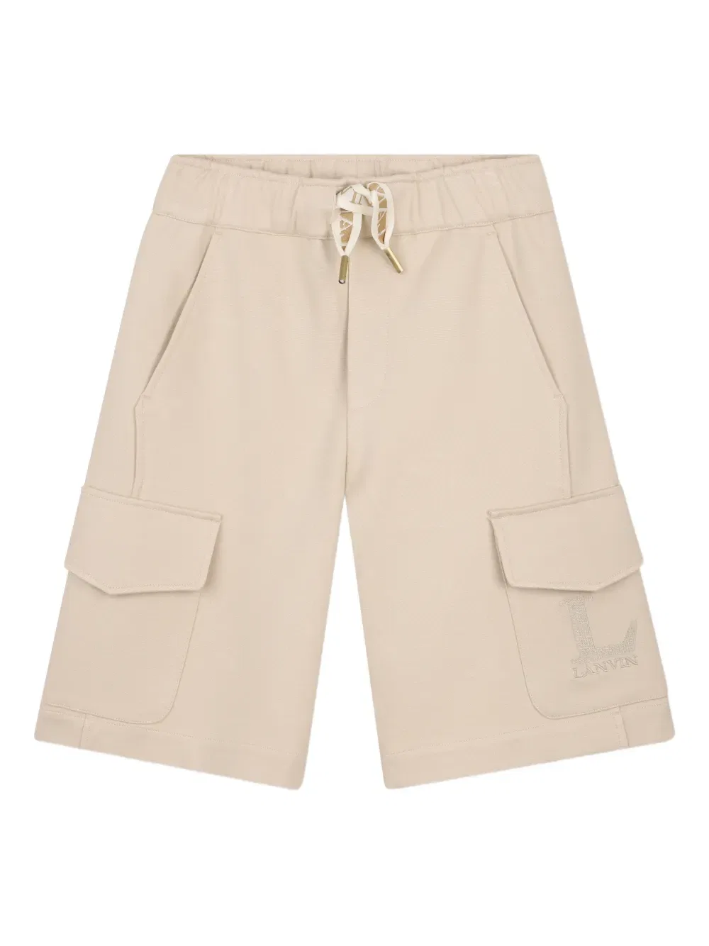 Шорты-карго на завязках Lanvin Enfant, нейтральный