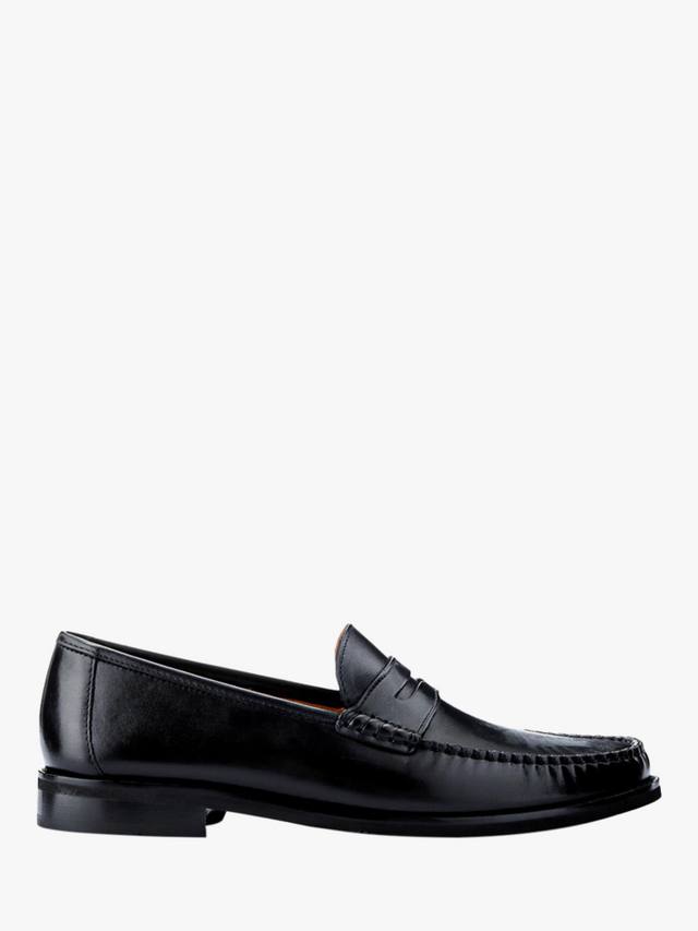

Кожаные мокасины пенни от quennell Jones Bootmaker, черный