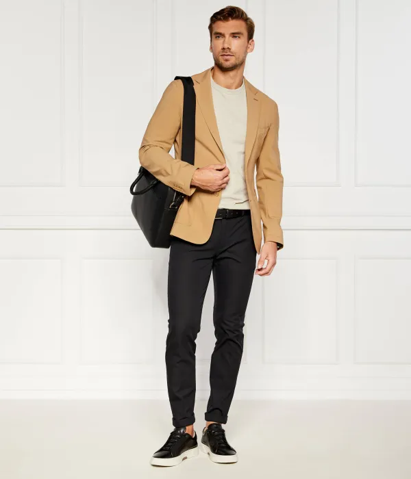 Элегантный шерстяной жакет p-hanry-wg-241 Slim fit Boss, бежевый — фото 2