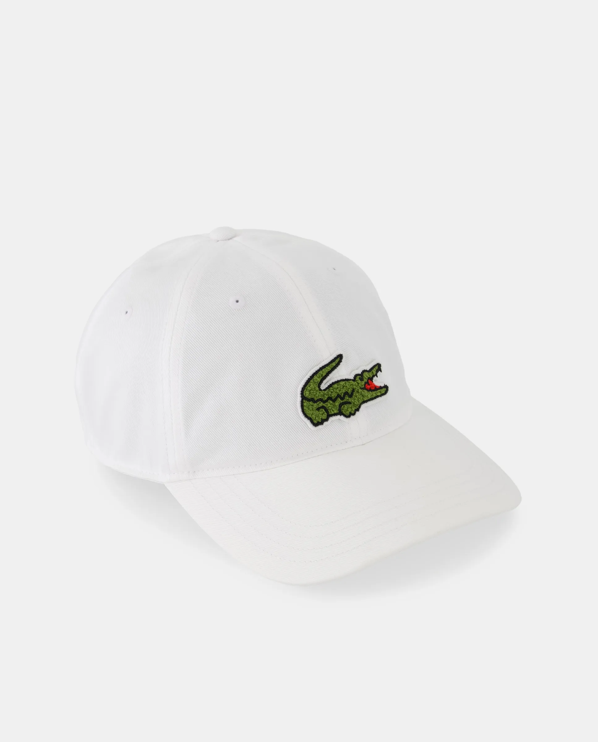 

Хлопковая саржевая регулируемая мужская кепка Lacoste, белый