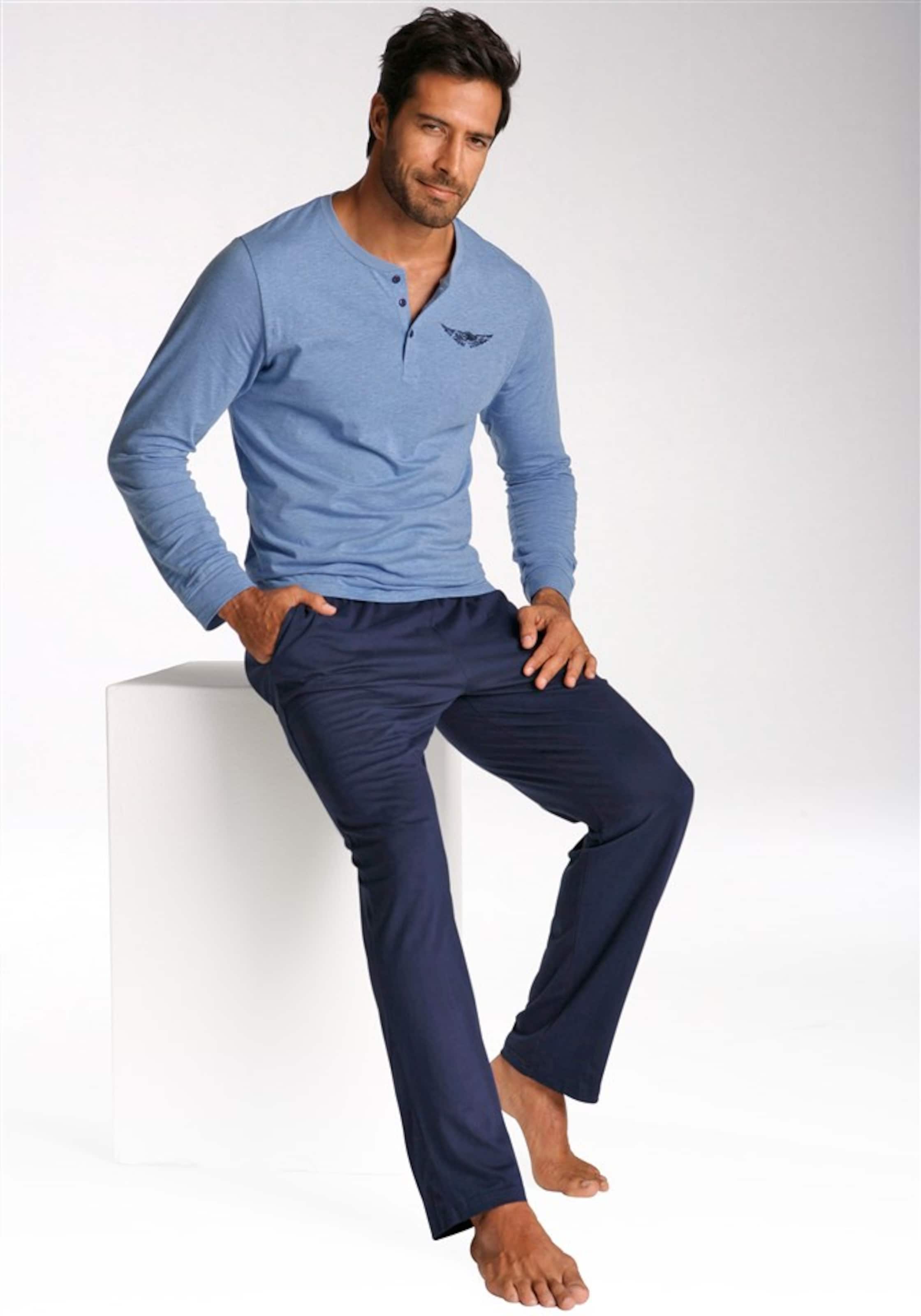 

ARIZONA Длинная пижама в синем цвете