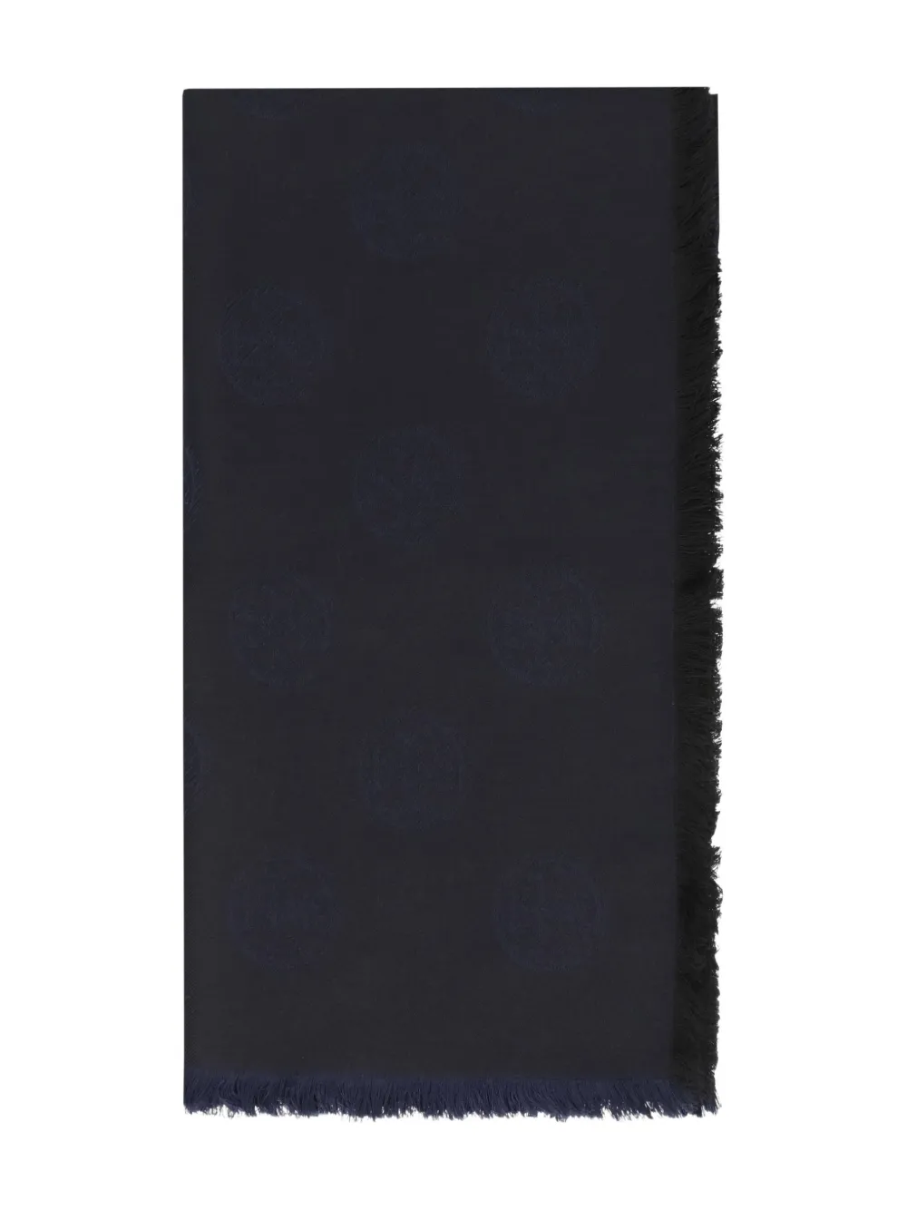 

Шарф с логотипом и бахромчатыми краями Tory Burch, черный