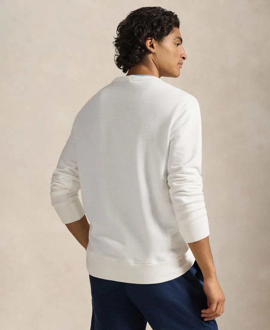 Мужская толстовка с длинными рукавами и круглым вырезом Polo Ralph Lauren, White — фото 4
