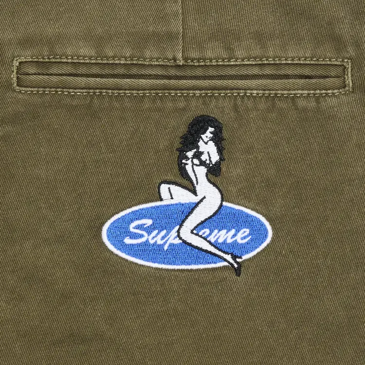 Брюки-чиносы Supreme 'Olive' — фото 3