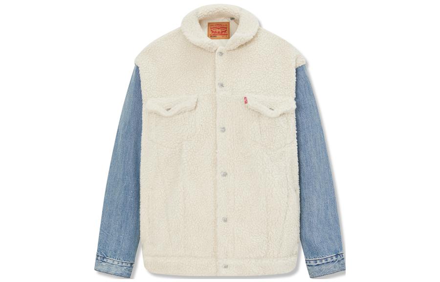 Джинсовая куртка мужская синяя белая разноцветная Levis — фото 2