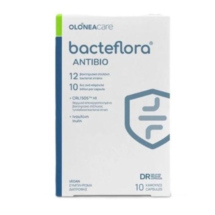 

Bacteflora Antibio Formula с пробиотиками и пребиотиками - 10 капсул Olonea