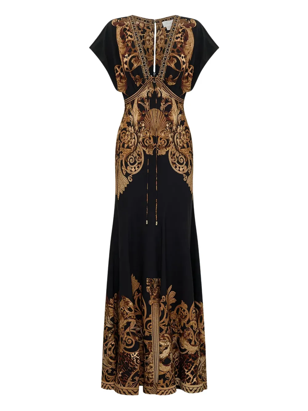 

Макси-платье с V-образным вырезом Camilla, черный