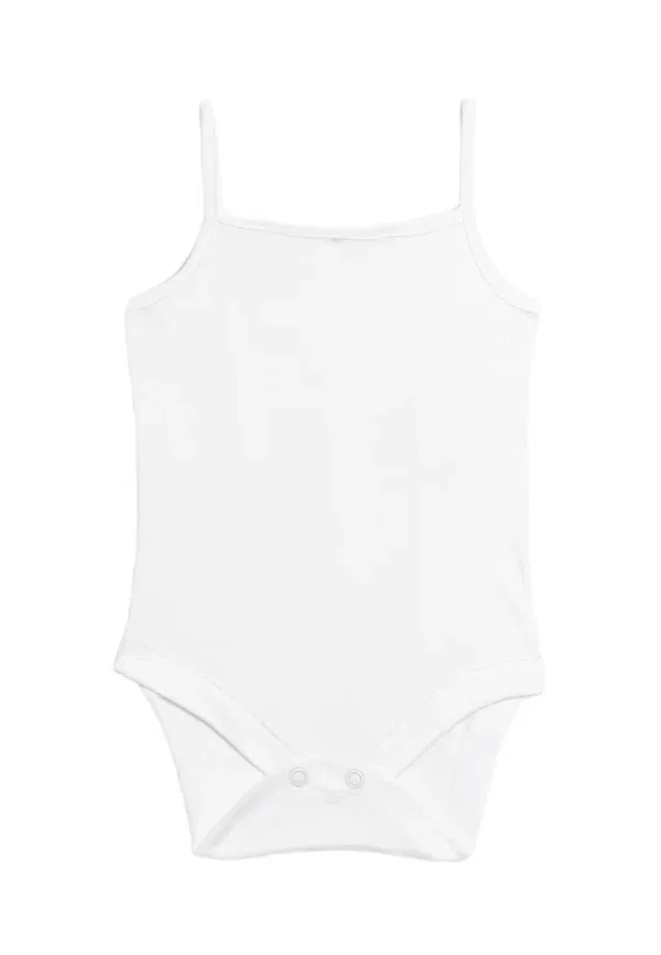 Топ-боди Marks & Spencer 5Pk pure strappy body, белый — фото 2