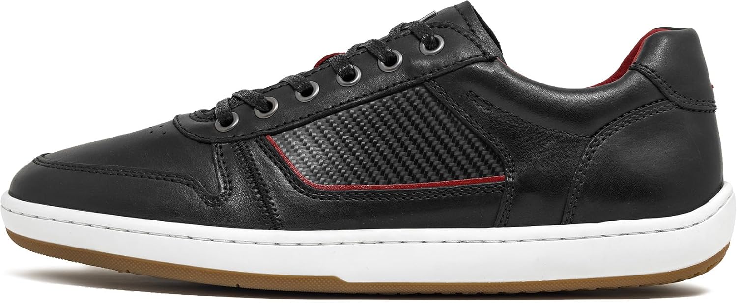 

Мужские водительские туфли Piloti, кроссовки для вождения Compass из итальянской кожи с углеродной панелью для повседневной носки, черный