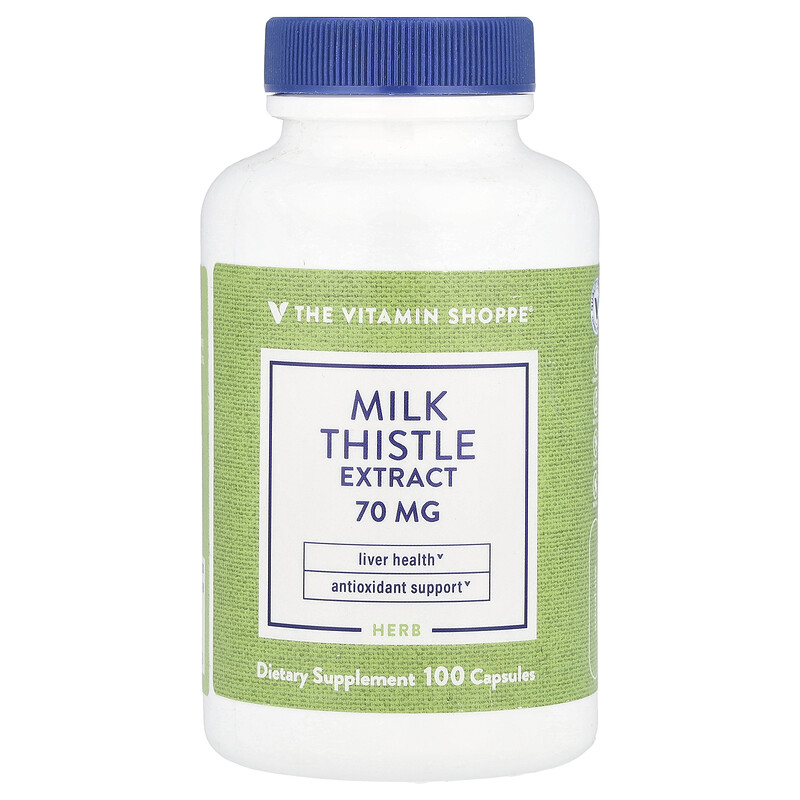 

The Vitamin Shoppe, Экстракт расторопши, 70 мг, 100 капсул