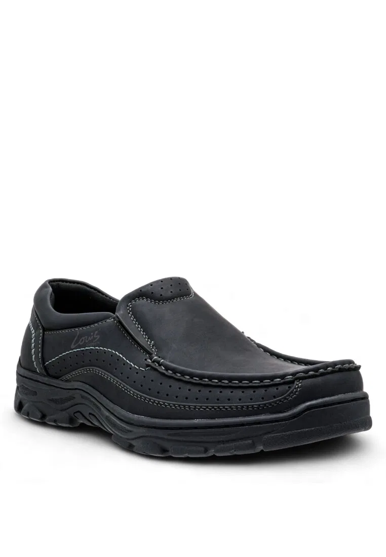 Мужские лоферы slip-on, кожаные, модель 240331344 Louis Cuppers, черный — фото 2