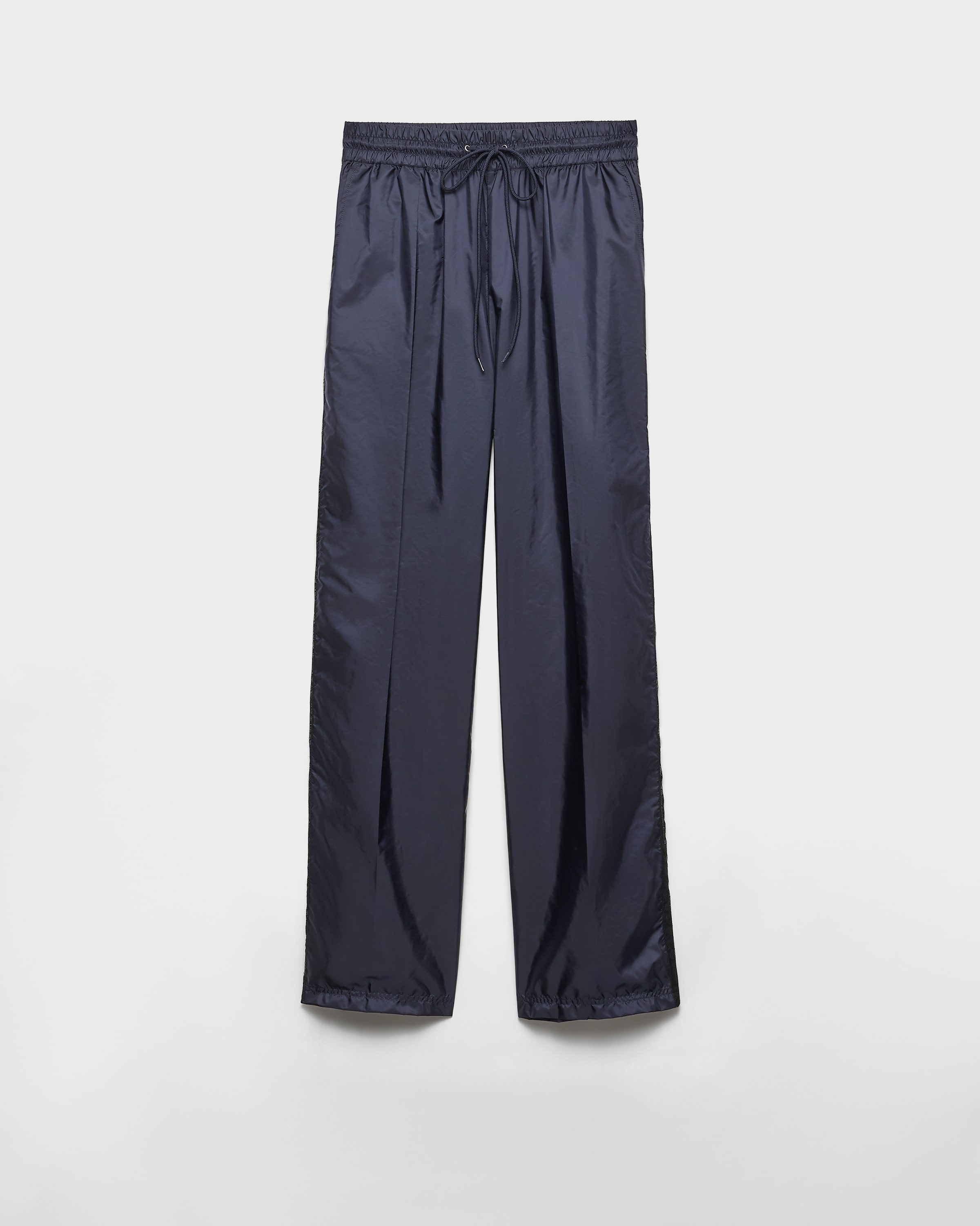 

Легкие брюки из переработанного нейлона Prada, синий