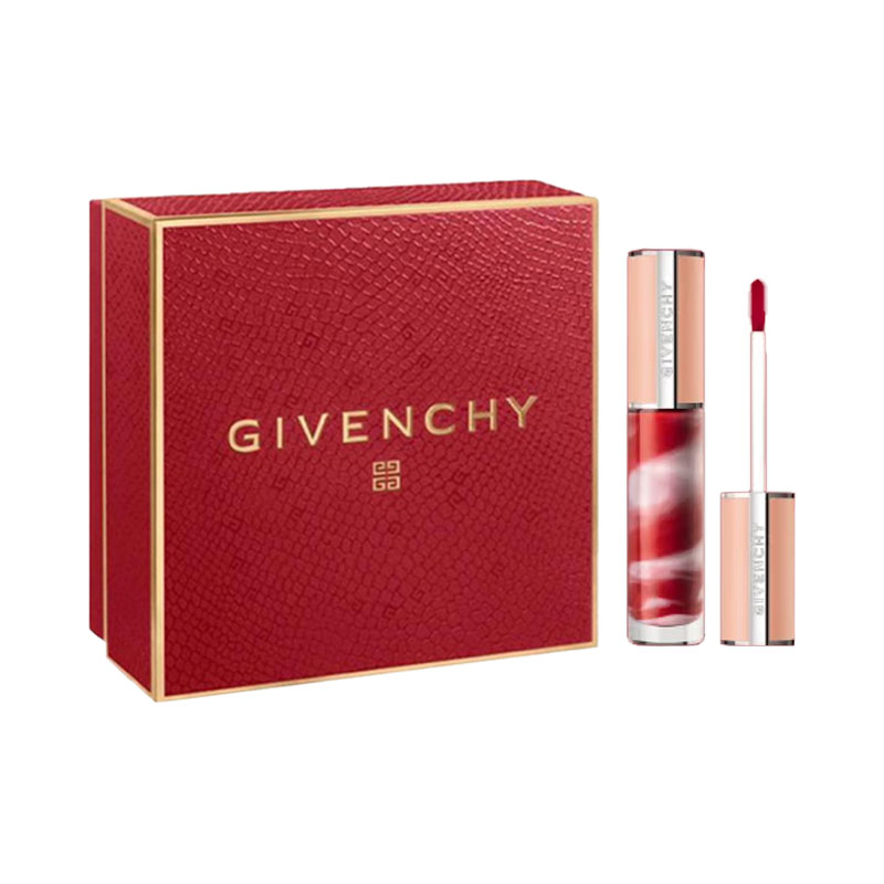 Givenchy Красный Lucky Gilded Limited Edition блеск для губ Lollipop Premium Sweetness глянцевый легко растушевывается блестящий 6мл — фото 4