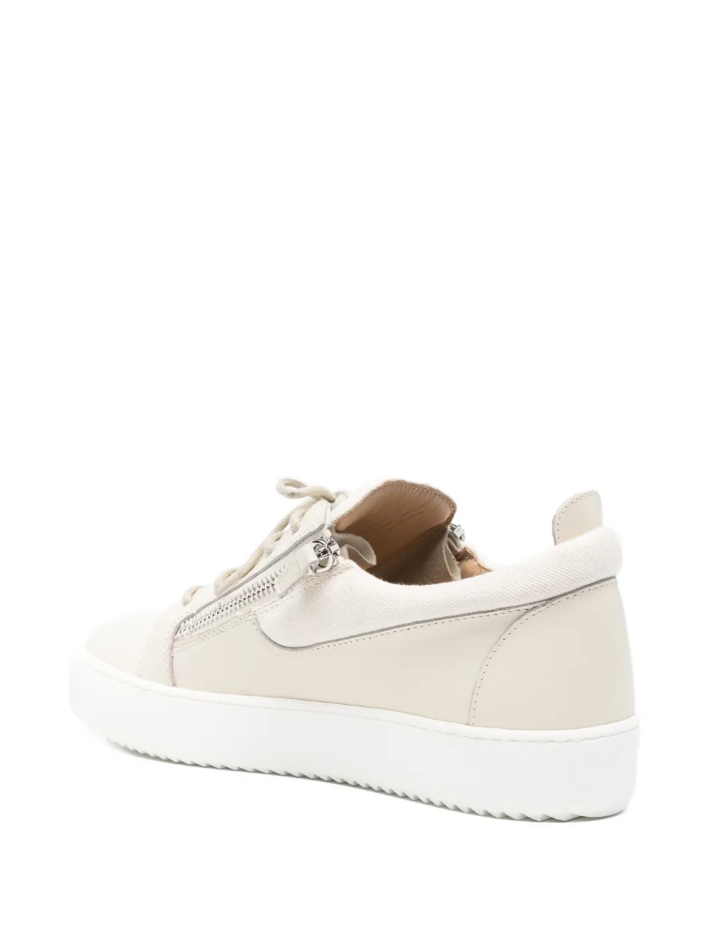 Кроссовки Frankie на молнии и шнуровке Giuseppe Zanotti, бежевый — фото 3