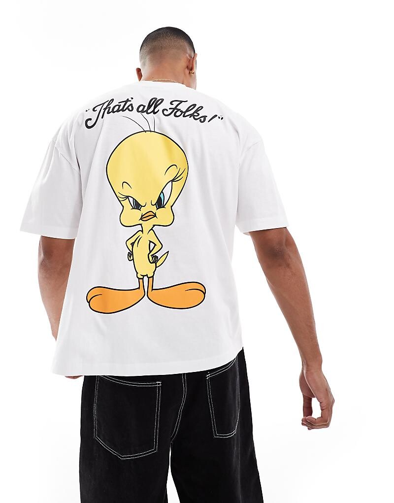 

Белая футболка унисекс унисекс Tweetie Pie ASOS DESIGN Looney Tunes