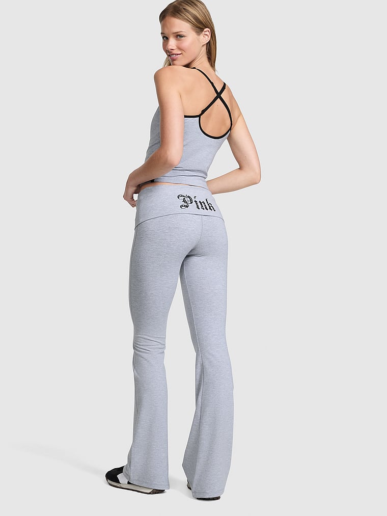 

Леггинсы-Клеш из хлопка с отворотами на весь день Pink, medium heather grey halloween