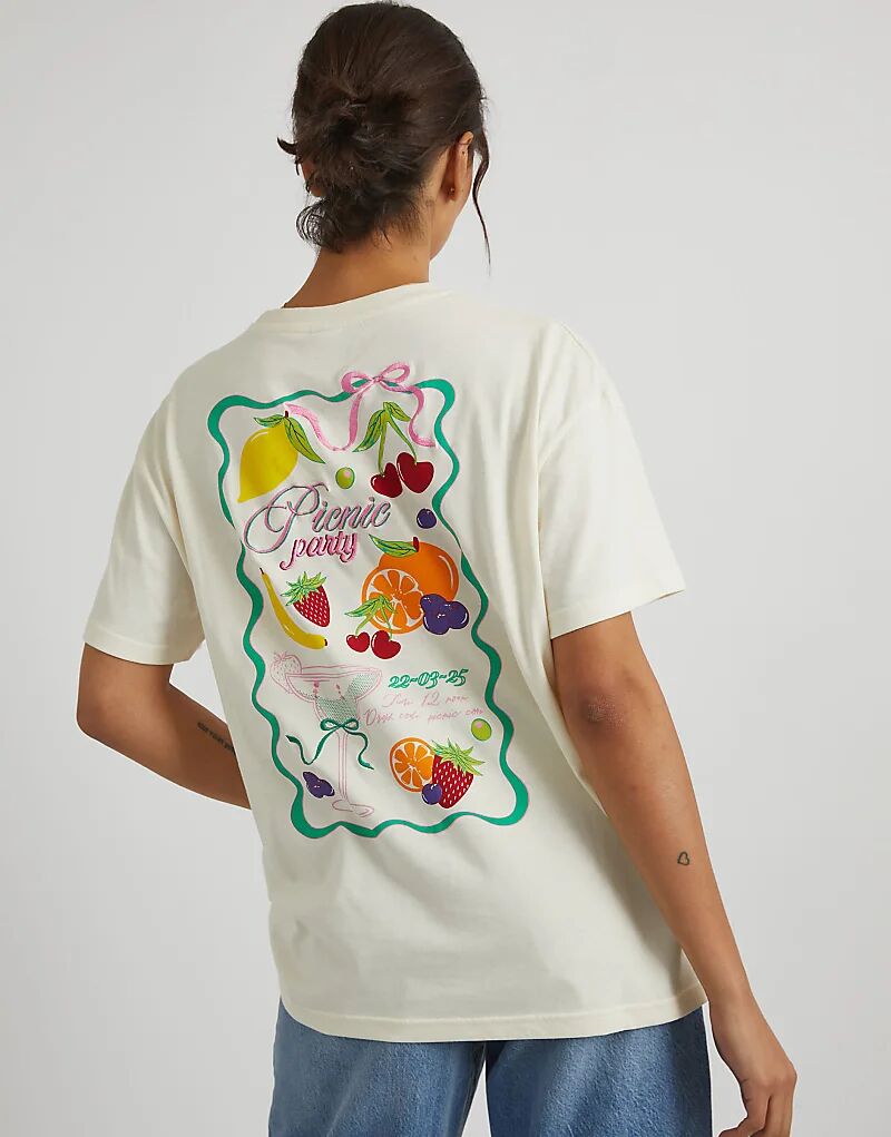 

Футболка Skinnydip с надписью «Пикник в Лондоне» цвета экрю