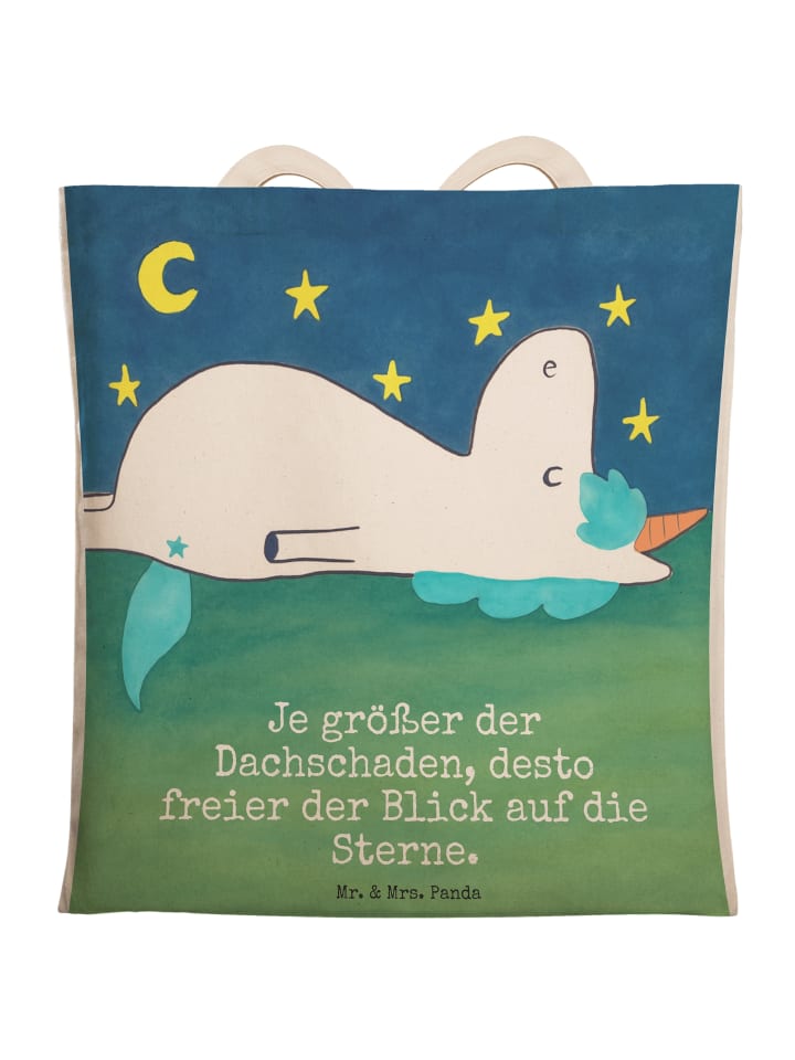

Mr. & Mrs. Panda Сумка с дизайном «Единорог и звездное небо» и надписью, белого цвета