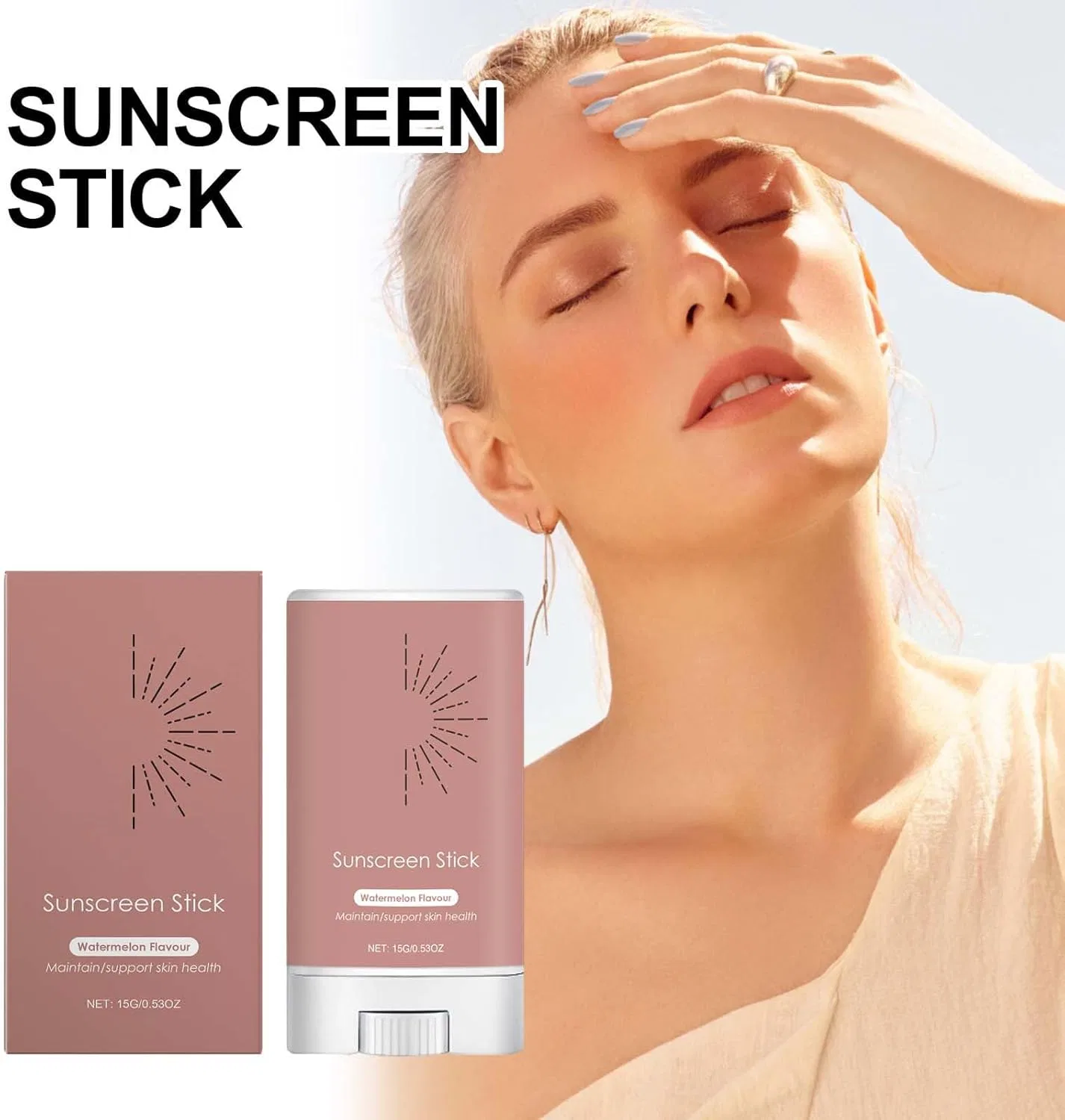 Солнцезащитный стик для лица See-Through Sunscreen Stick, коричневый, 34 г Generic — фото 2