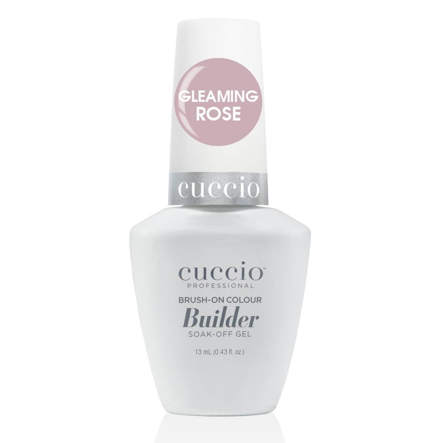 

Cuccio, строительный гель во флаконе с кисточкой, мерцающая роза, 13 мл