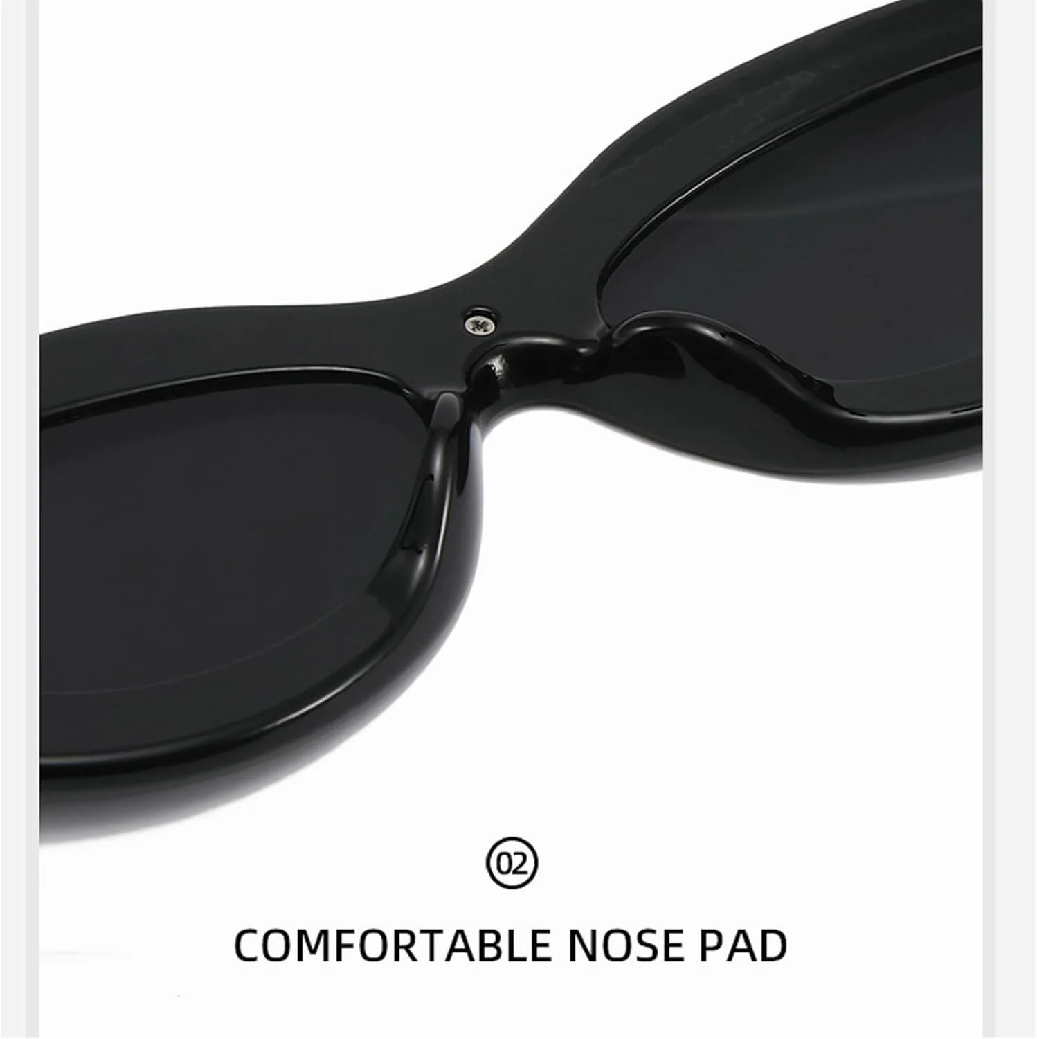 

Солнцезащитные очки Willochra «Кошачий глаз» для женщин, милая овальная толстая оправа, аксессуары в стиле Y2k, солнцезащитные очки в шикарном ретро-стиле, Black