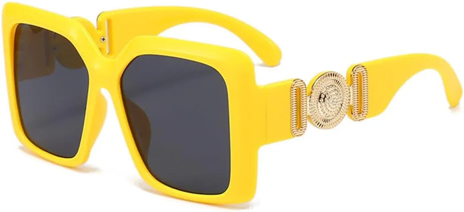 

Популярные солнцезащитные очки для женщин, роскошные, в стиле ретро, ​​мужские, модные, для путешествий, женские солнцезащитные очки UV400 LVTFCO, Yellow