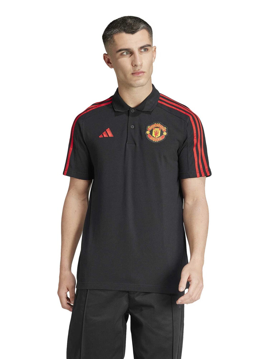 

Футболка Adidas Performance Manchester United DNA Polo Shirt, черный