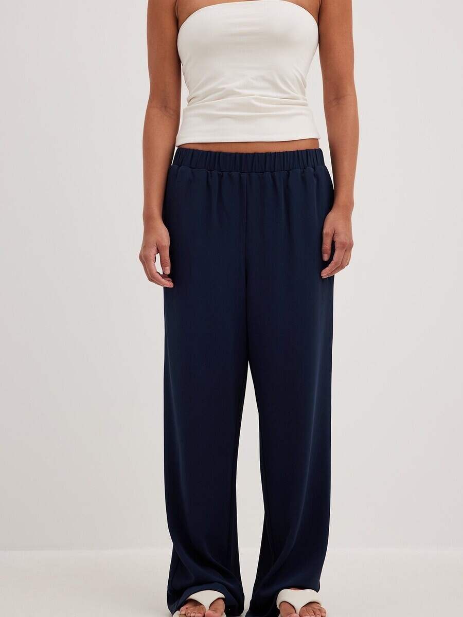 

Тканевые брюки NA-KD Wide leg Pants, морской синий